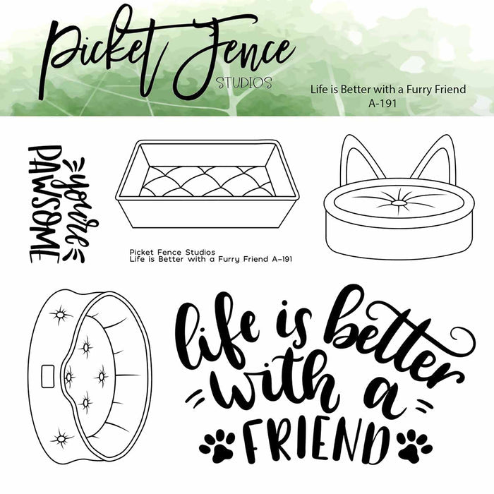Life is Better with a Furry Friend with Coordinating Die Set