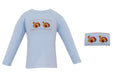Light Blue Smocked Turkey T-Shirt