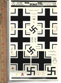 Loose, Vintage Microscale WWII German Insignia Decals 1/16 or 3/4" Scale