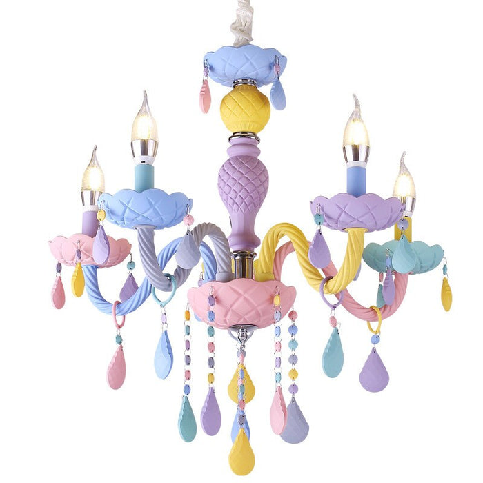 Macaron Candle Light Crystal Chandelier - Cozy Nursery