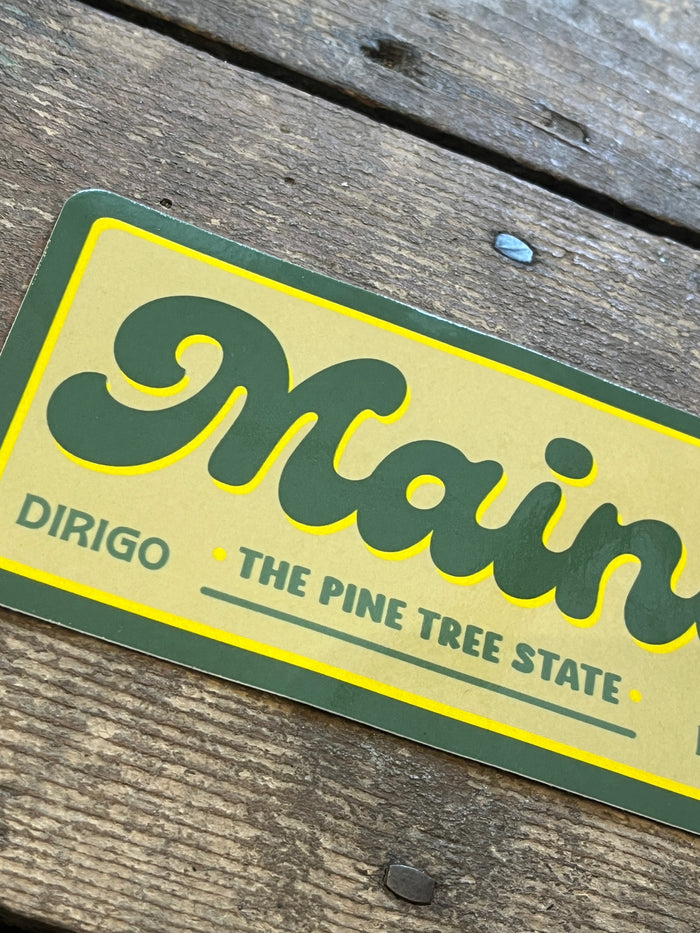 Maine The Pine Tree State Vinyl Sticker