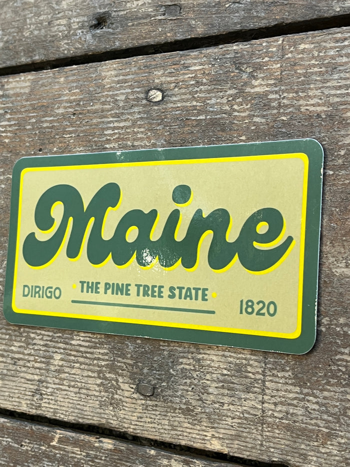 Maine The Pine Tree State Vinyl Sticker