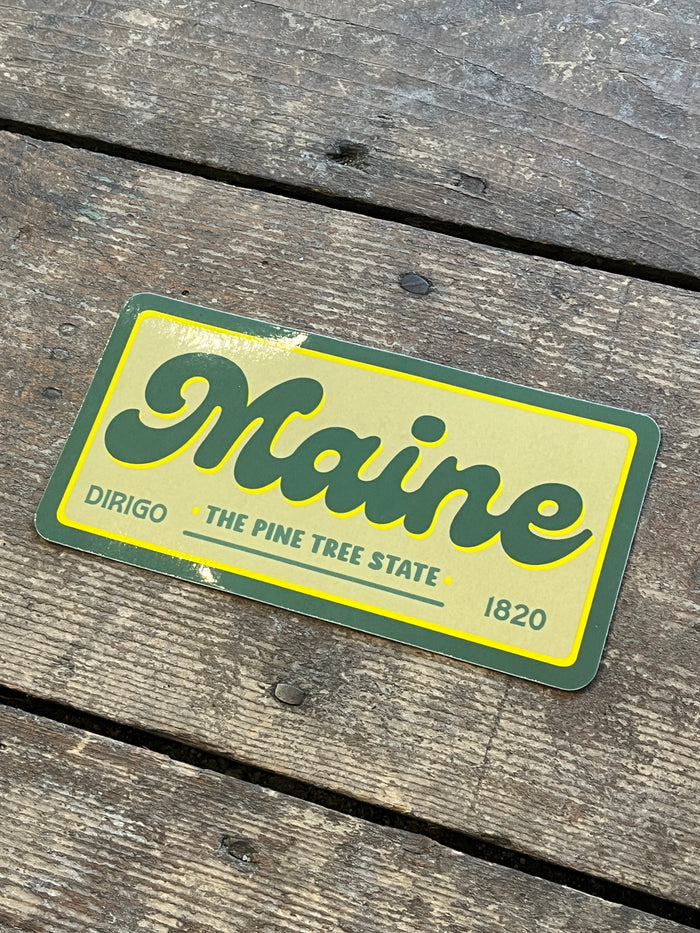 Maine The Pine Tree State Vinyl Sticker
