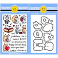 Sunny Studio Stamps Meow & Furever Cat 4x6 Clear Photopolymer Stamps & Metal Cutting Craft Dies for Valentine's Day