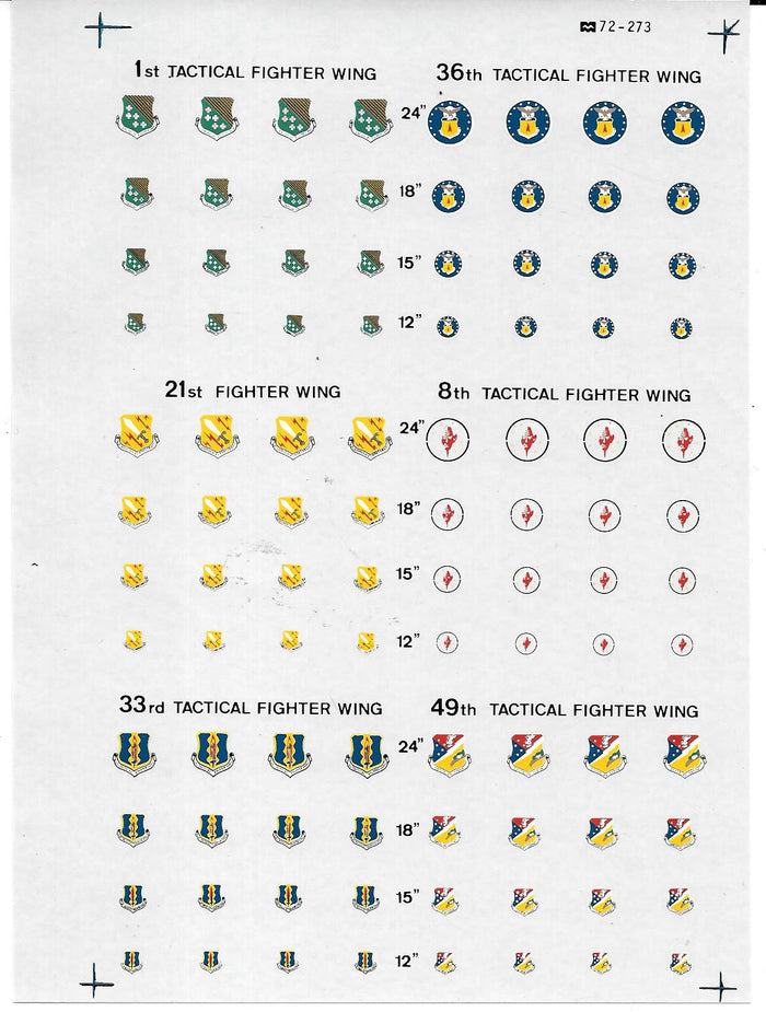 Microscale Tactical Wing Badges, Part I, Decals 1/72  273