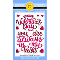 Sunny Studio My Heart 3x4 Valentine's Day Sentiment Greetings Clear Photopolymer Stamps SSCL-366