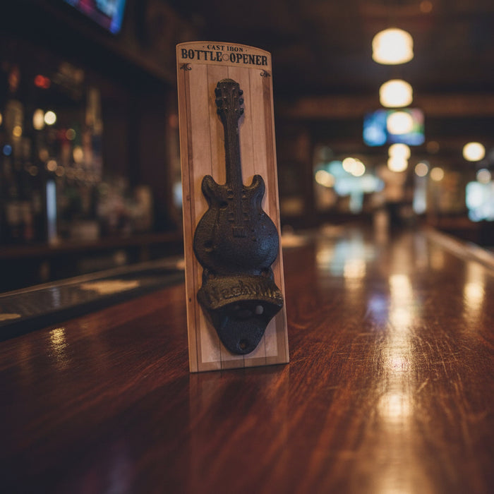 Nashville Guitar Cast Iron Bottle Opener - The Whiskey Cave