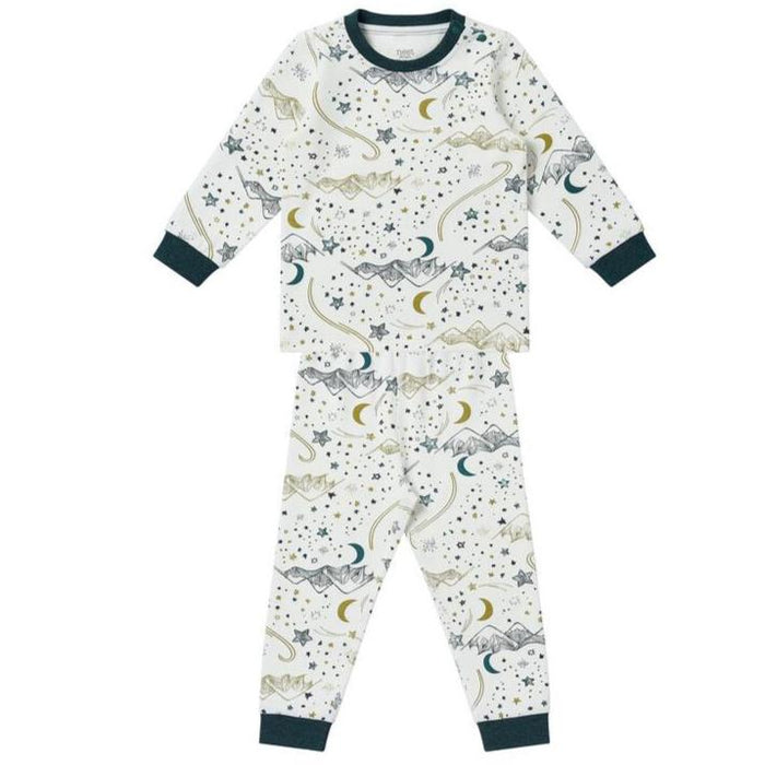 Nest Designs Kids/Baby Organic Cotton Long Sleeve Two-Piece Pj Set - Stars White