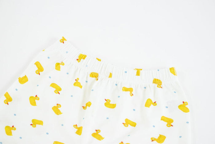 Nest Designs Kids/Baby Short Sleeve Two-Piece PJ Set (Bamboo Jersey) - Eric Carle Little Rubber Ducks