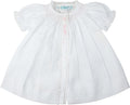 Newborn Baby Girls Smocked Yoke Open Front Daygown