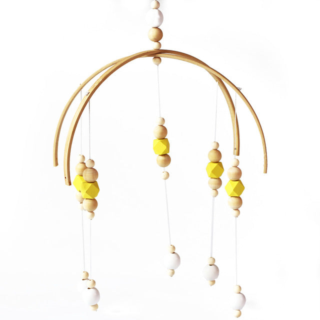 Nordic Baby Wooden Beads Mobile - Cozy Nursery