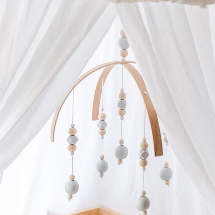 Nordic Baby Wooden Beads Mobile - Cozy Nursery