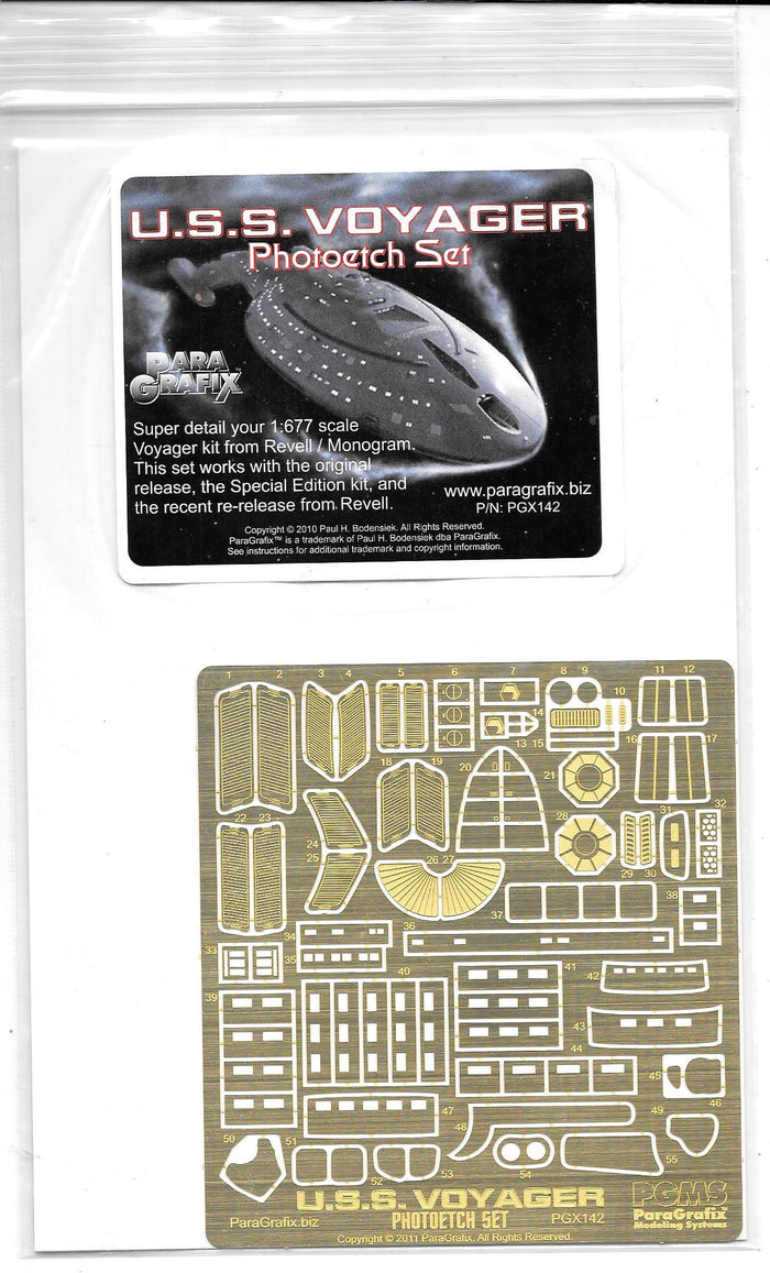 Para Grafix Star Trek USS Voyager Photo Etch Details 1/677 Revell/Monogram 142