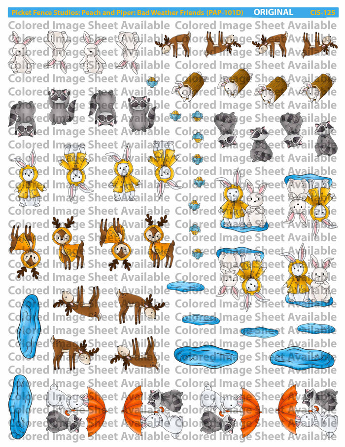 Peach and Piper: Bad Weather Friends with Coordinating Die Set