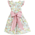 Petite Garden Coral Check Seersucker Dress