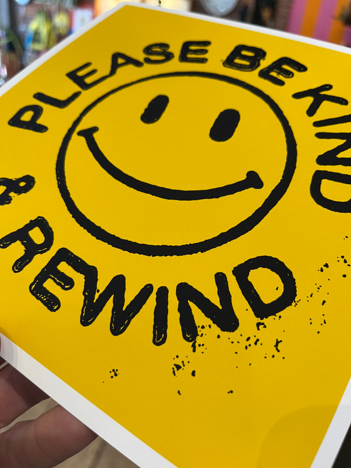 Please Be Kind & Rewind 8x8in Giclee Print