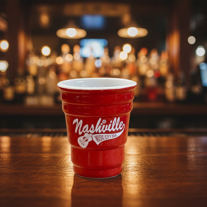 Red Solo Cup Nashville Ceramic Shot Glass - The Whiskey Cave
