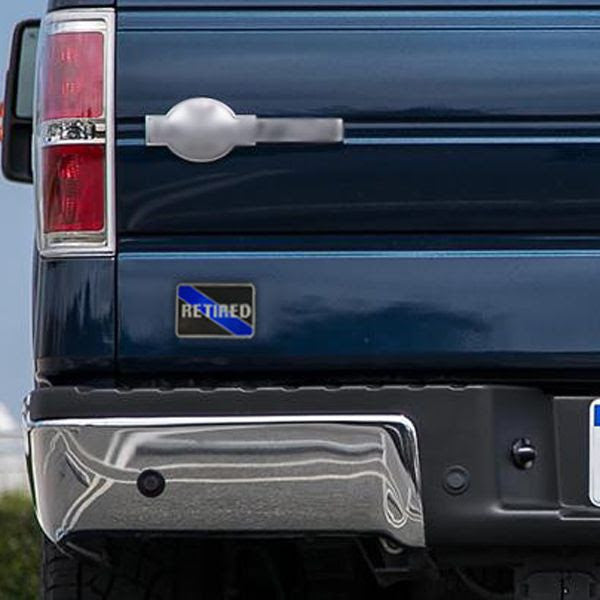 Retired Thin Blue Line Vehicle Emblem