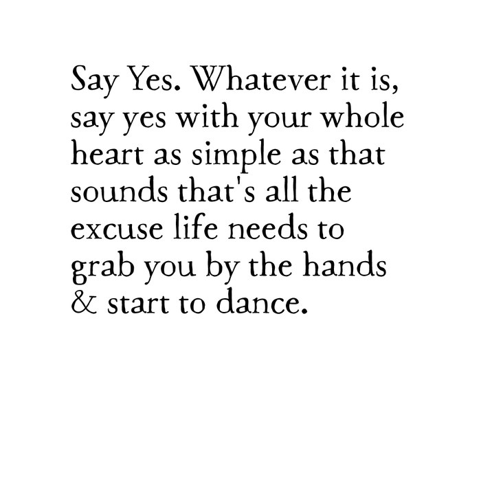 say yes art print