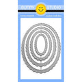 Sunny Studio Stamps Scalloped Oval Mats 1 Stitched Metal Cutting Die 4-piece Set