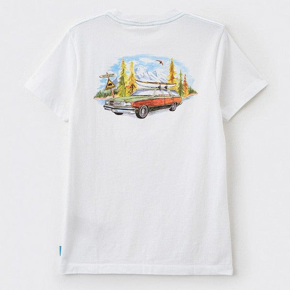 SCOTCH & SODA Kids Relaxed-Fit Organic Cotton Printed T-Shirt - White - 4Y/6Y