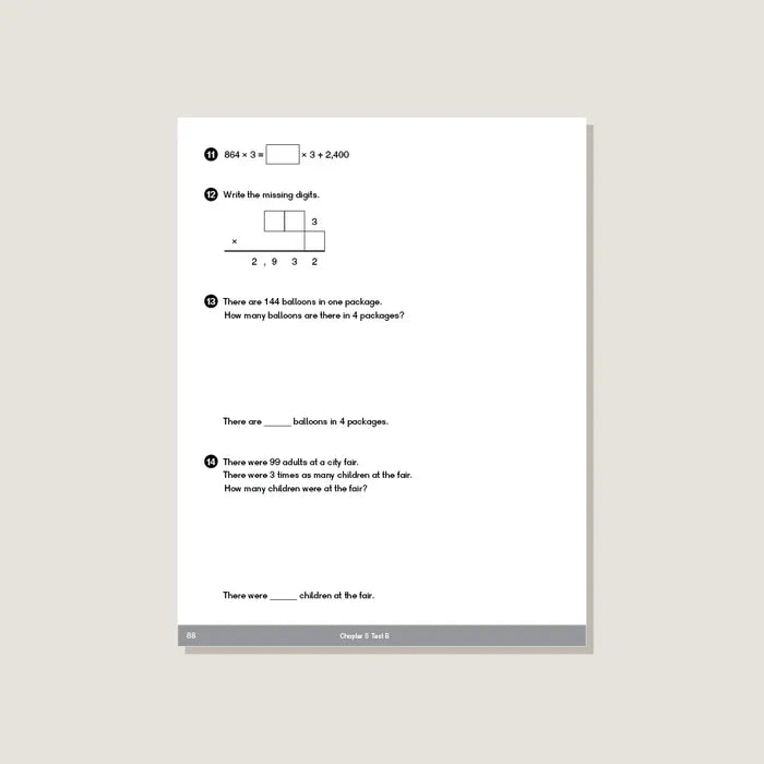 Singapore Math - Dimensions Math Tests 3A