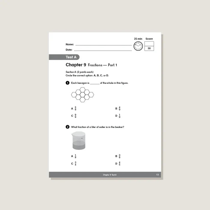 Singapore Math - Dimensions Math Tests 3B
