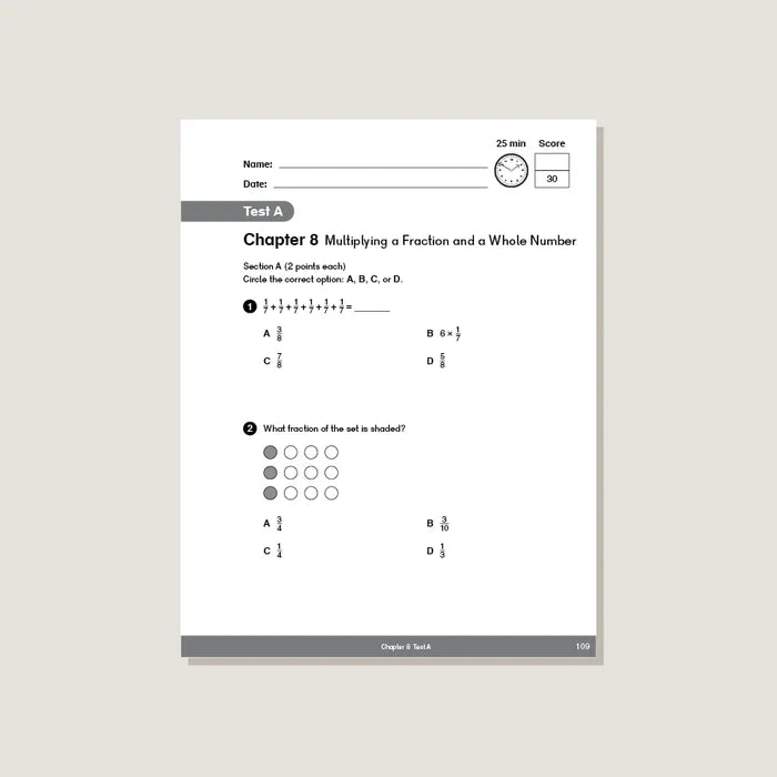 Singapore Math - Dimensions Math Tests 4A
