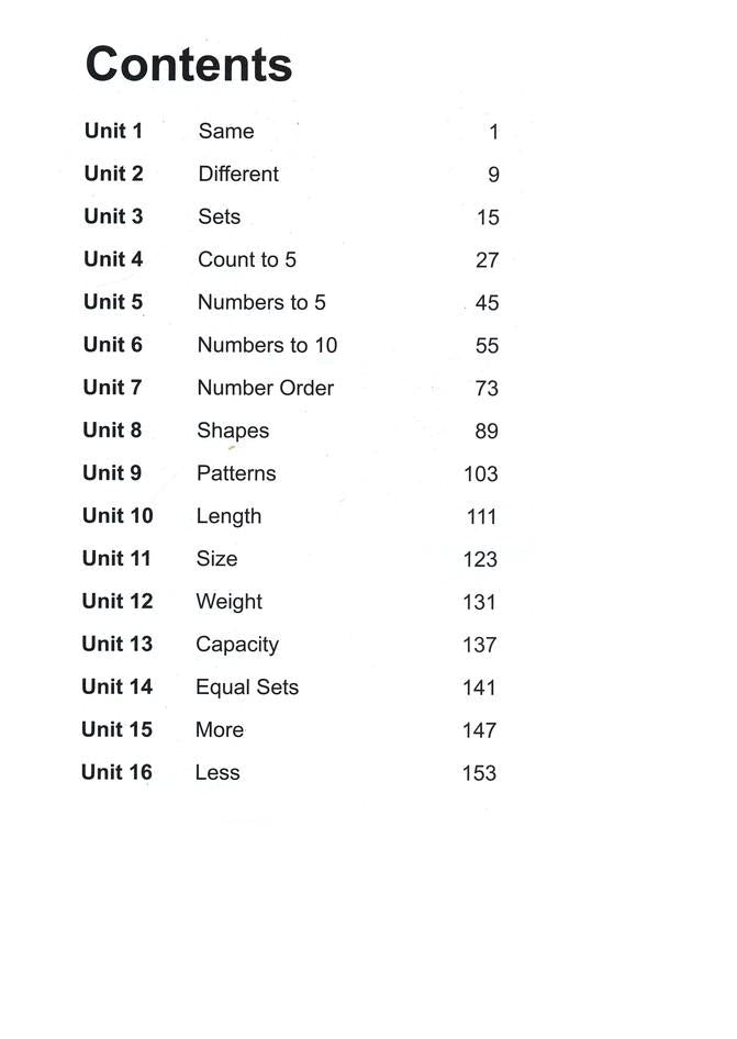 Singapore Math Essential Math Kindergarten A