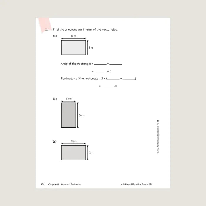 Singapore Math Primary Mathematics Additional Practice 4B