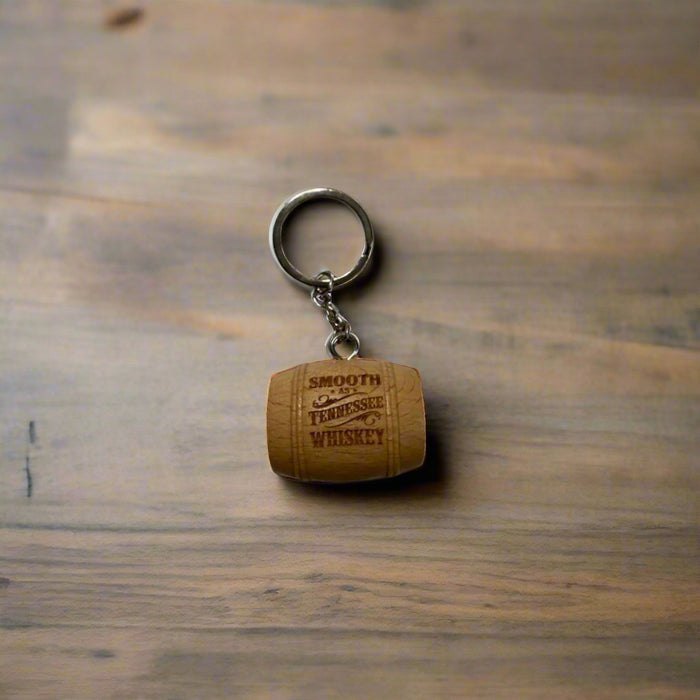 Smooth as Tennessee Whiskey Barrel Key Ring - The Whiskey Cave