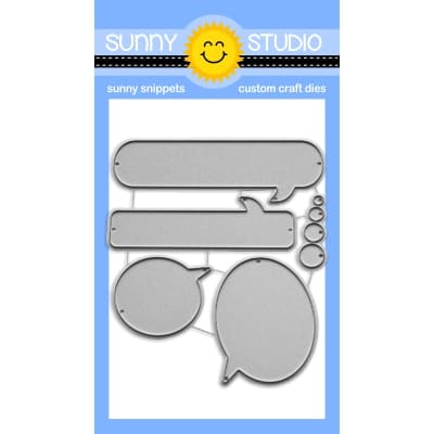 Sunny Studio Stamps Speech Bubbles Extras Dies Metal Cutting Craft Die Set SSDIE-422