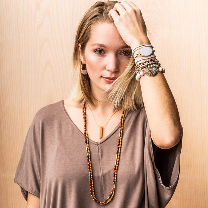 Stone Wrap Bracelet/Necklace