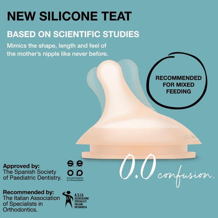 Suavinex Zero Zero Silicone Teat x 2 - Adaptable Flow 0M+