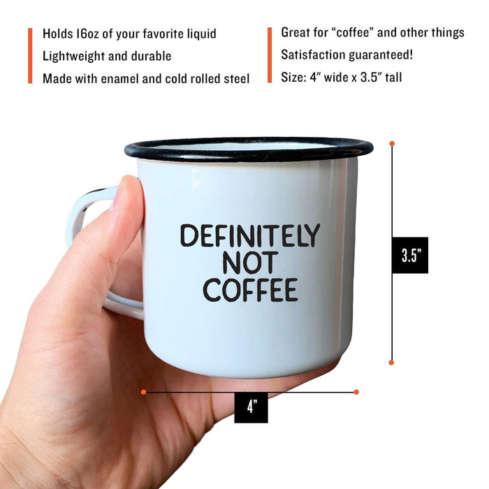 Brewery Swag Enameled Mug Definitely Not Coffee - The Whiskey Cave