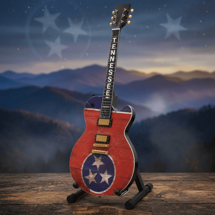Tennessee Mini 10” Display Guitar with Stand - The Whiskey Cave