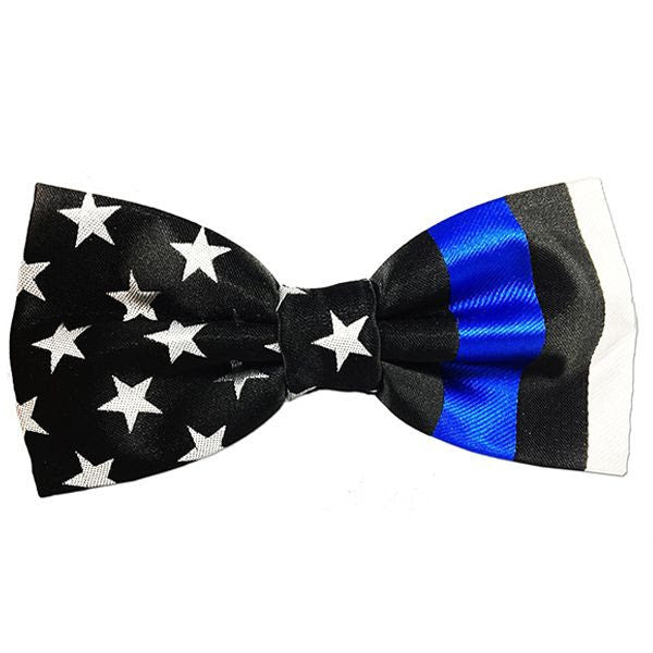 Thin Blue Line American Flag Bow Tie