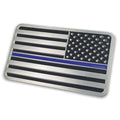 Thin Blue Line American Vehicle Emblem Reversed
