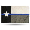 Thin Blue Line Texas Flag with Grommets - 3 x 5 Feet