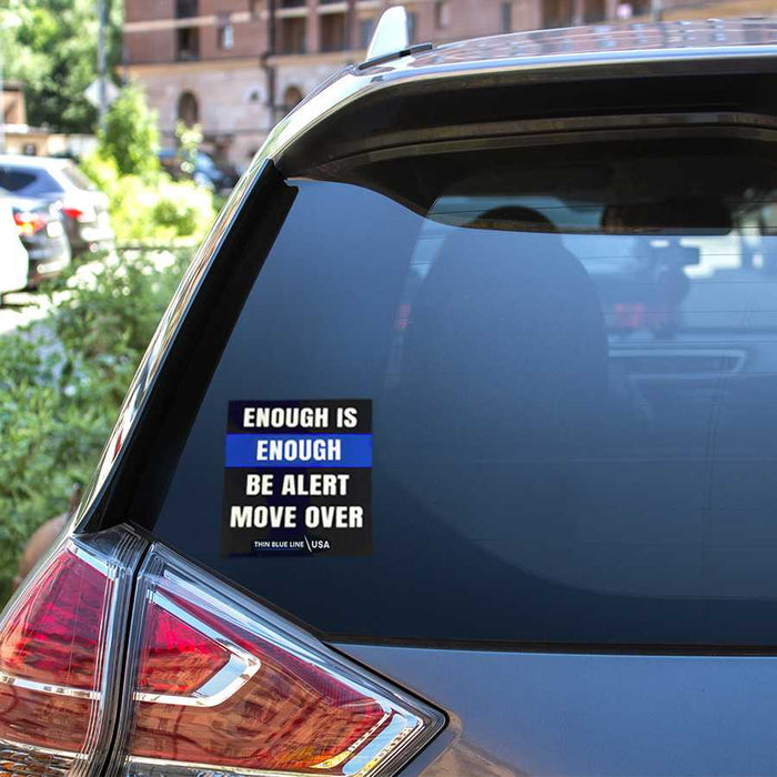 Thin Blue Line USA "Enough is Enough" Decal, Reflective
