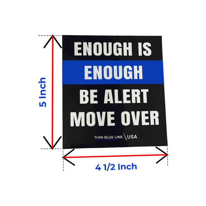 Thin Blue Line USA "Enough is Enough" Decal, Reflective