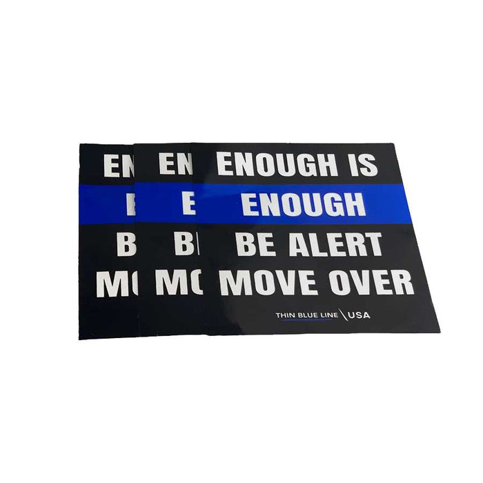 Thin Blue Line USA "Enough is Enough" Decal, Reflective