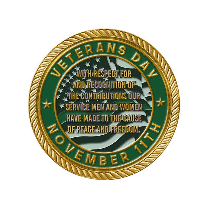 Thin Green Line Challenge Coin - Veteran's Day