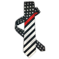 Thin Red Line American Flag Tie