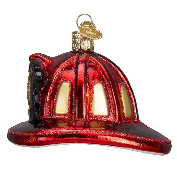 Thin Red Line Ornament, Fire Helmet