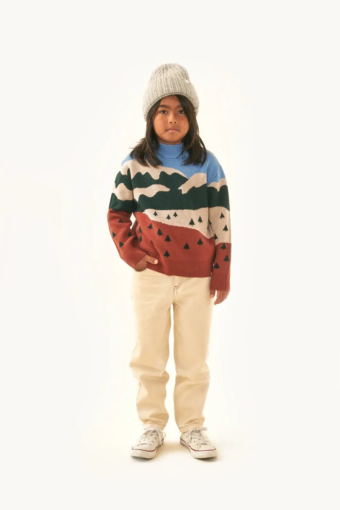TINYCOTTONS Kids Landscape Mockneck Sweaters