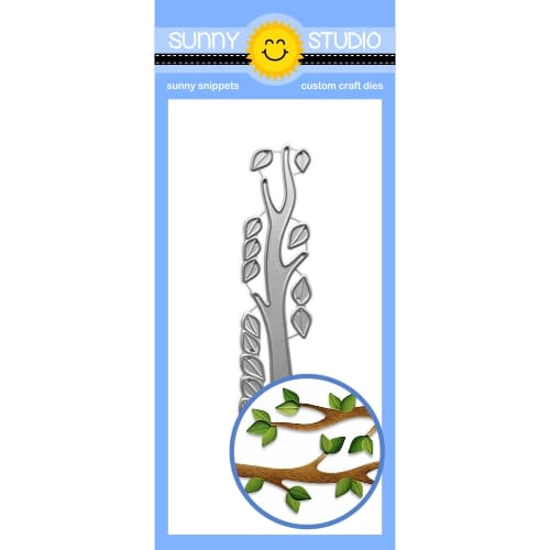 Sunny Studio Stamps Tree Branch Die with Leaves Metal Cutting Die SSDIE-366