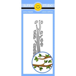 Sunny Studio Stamps Tree Branch Die with Leaves Metal Cutting Die SSDIE-366