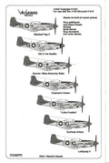 Tuskegee P-51D Mustang Decals 332nd FG 1/144 03 Creamers Dream Plus 6 More