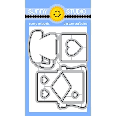 Sunny Studio Stamps Vintage Valentine Dies 8-Piece Typewriter, Telephone, & Letter Metal Craft Set SSDIE-415